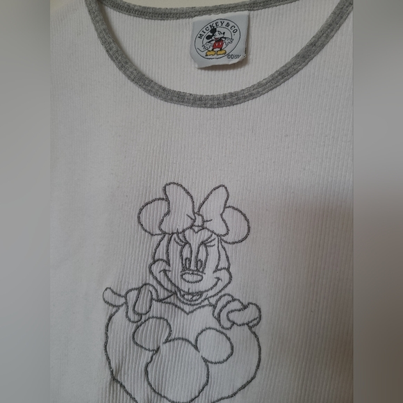Mickey & Co. - Vintage Ribbed Cotton Minnie Mouse Baby Tee - Size M - Picture 8 of 11